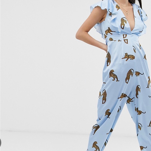 NWT ASOS cheetah print jumpsuit - Picture 1 of 4